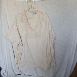 Plus size off white blouse